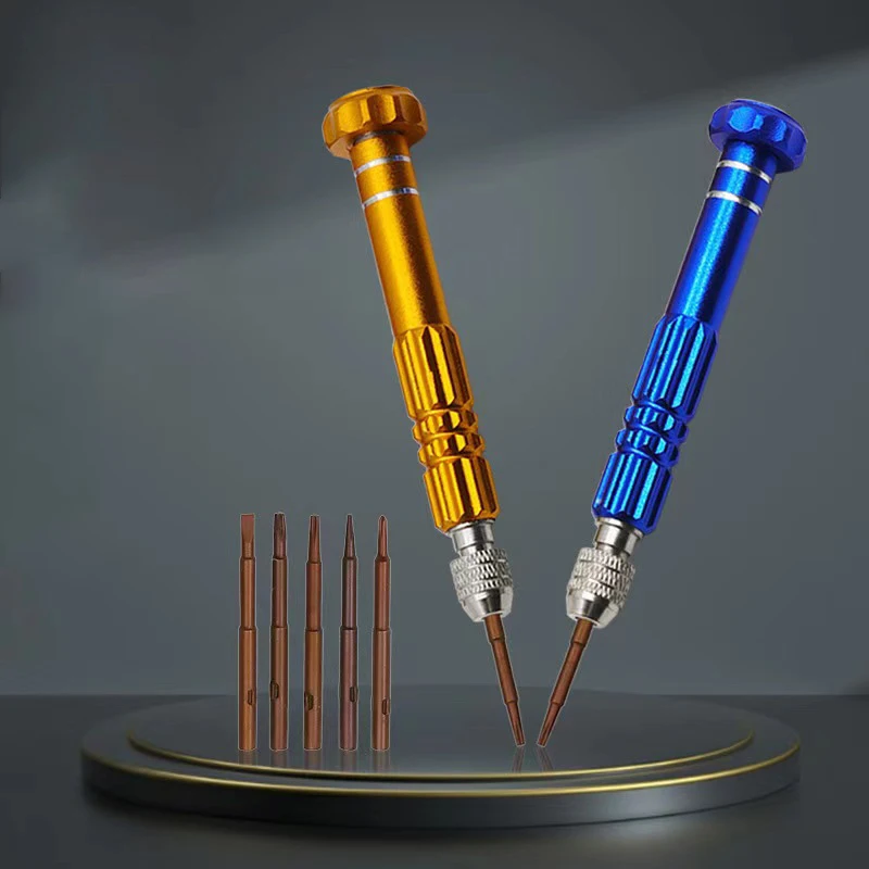 5 in 1 Multifunctional Screwdriver Set Slotted Cross Torx Precision Repair Tool for Computer Glasses Clock Home Electronics DIY
