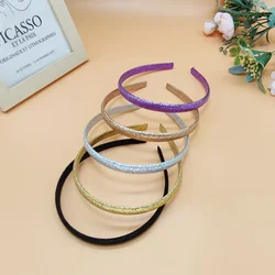 New Shiny metal color ribbon covering Cute Sweet Love  Headband Hairbands for Child Girl Clamp Hair Accessorie Headwear