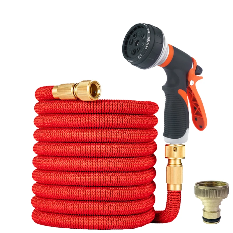 1PC Magic Garden Water Hose High Pressure Car Adjustable Wash Hose With Spray Gun Set Outdoor Watering Irrigation Tool 25-125ft