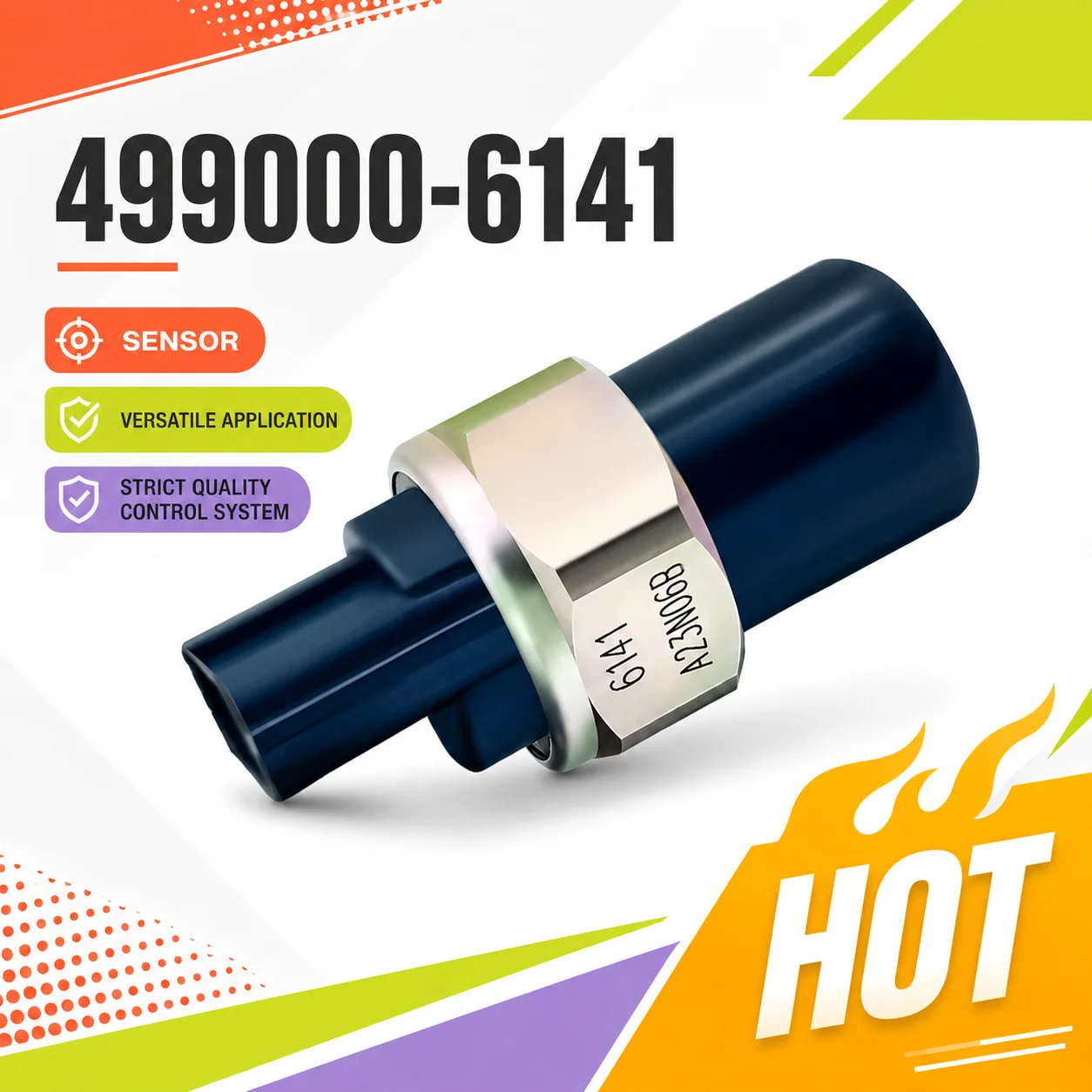 New 499000‑6141 Hexagon Nut φ30 M22*1.5 200 MPa Pressure Sensor Suitable For Denso Nissan Diesel Engine Fuel System.LH3130