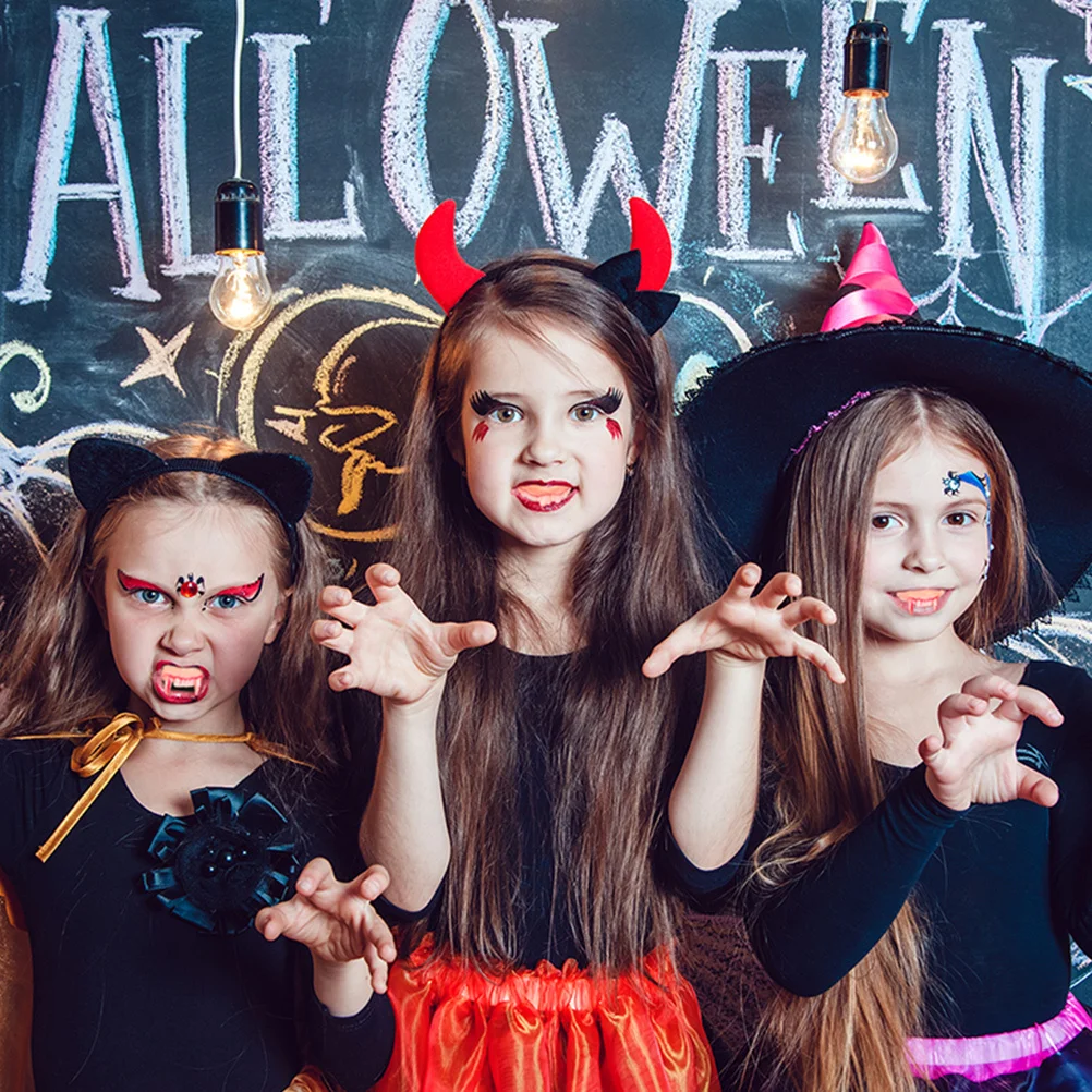 24 pezzi denti finti puntelli di Halloween denti bavaglio brutto e brutto accessori per feste in costume spaventoso tema horror zanne finte