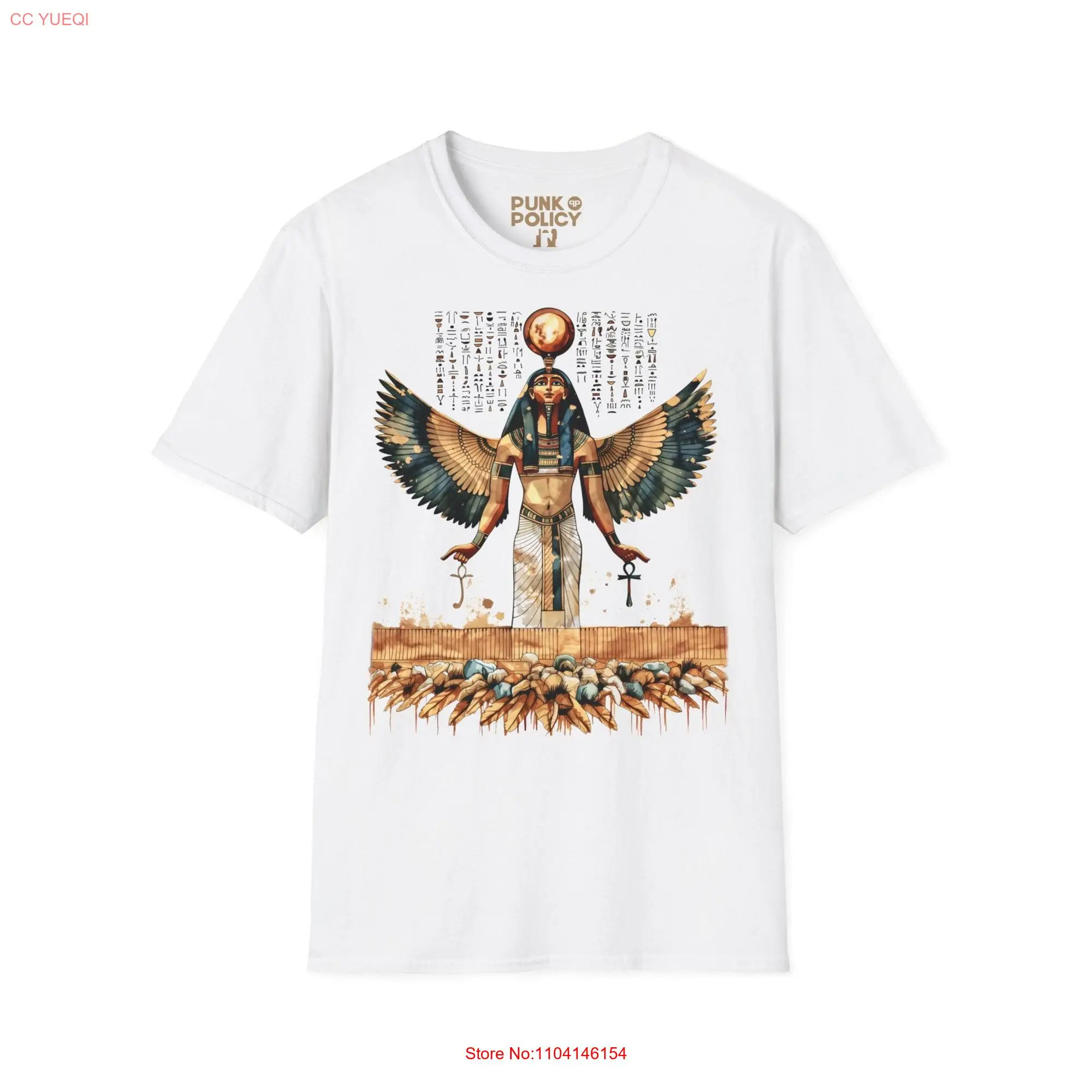 Egyptian Goddess Isis vintage graphic Softstyle T Shirt egypt pharao egyptology angel wings style gift