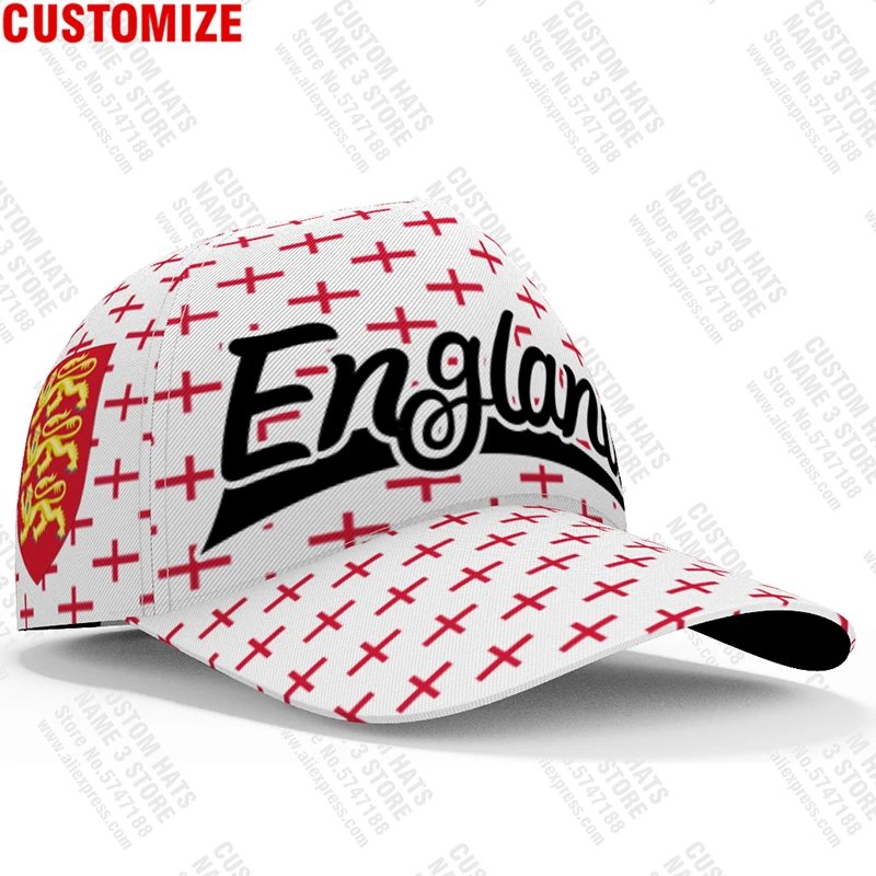 England Baseball Caps Free Custom Made Name British Team Logo Uk Hats Country Travel Britain Nation United Kingdom Flag Headgear