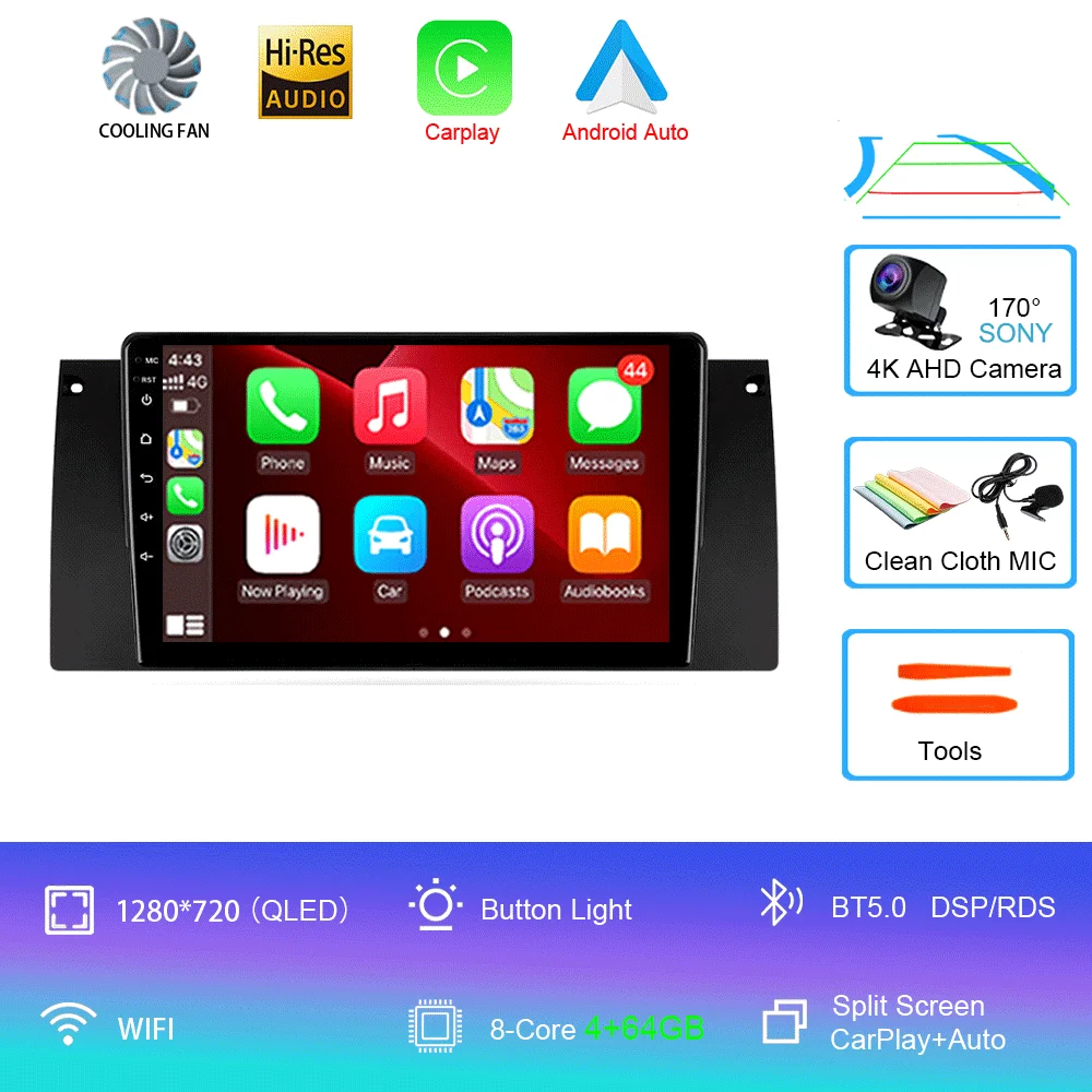 Android Autoradio 15 Voor BMW X5 E39 E53 1999-2006 Multimedia Video Player Stereo Navigatie GPS Geen 2din 2 din dvd