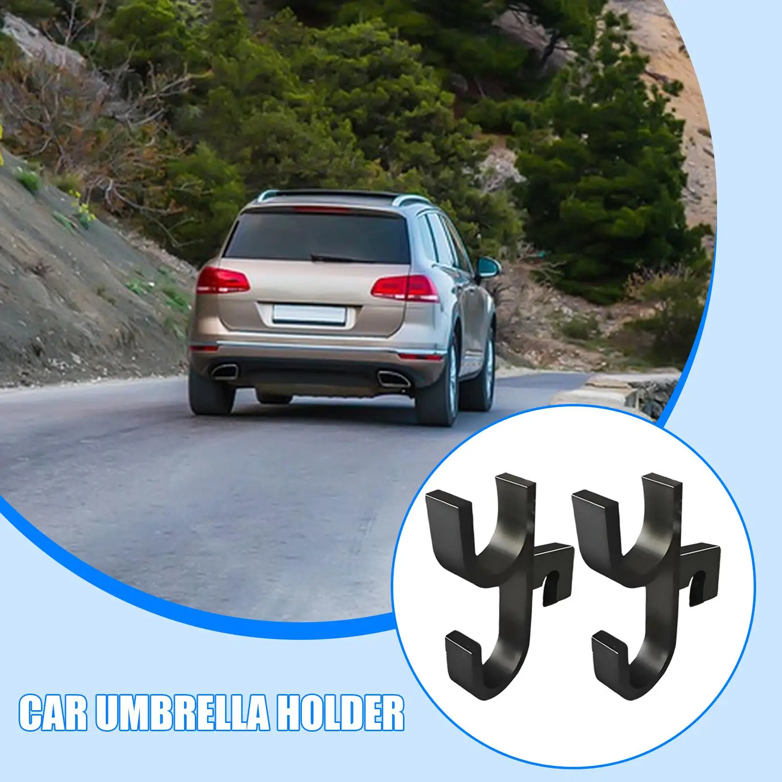 

2Pcs Car Trunk Organizer Storage Hanger Clip Purse Holder Car Umbrella Holder Hanger Clip Storage Backseat for Seat Visor Truck