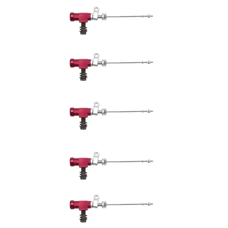 

5X Motorcycle Hydraulic Clutch Master Cylinder Rod Brake Pump M10X1.25Mm Aluminum Red
