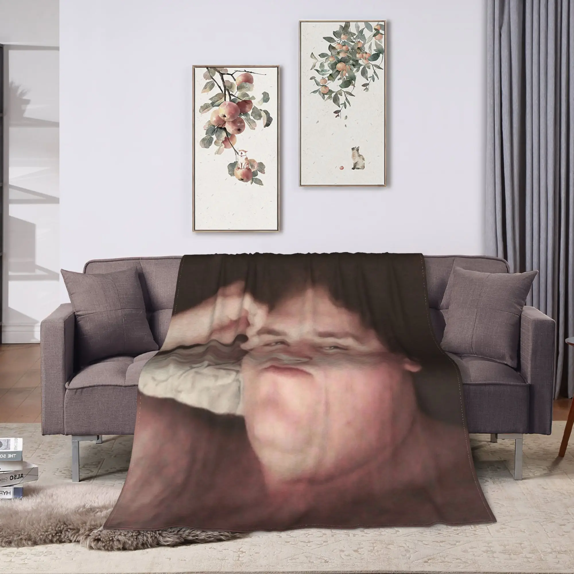Drachenlord Meme Poster Rainer Winkler Flannel Blankets Winter  Soft Bedding Throws Bedroom Print Bedspread Sofa Bed Cover