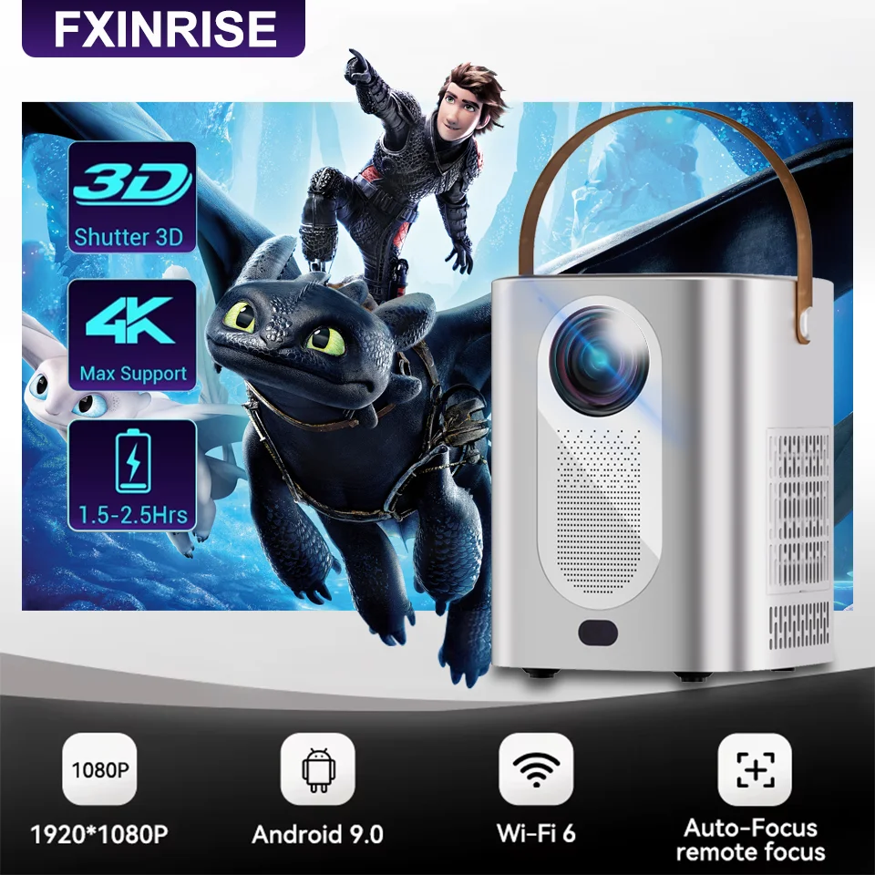 Neue tragbare Film Outdoor 1080P 650ANSI 4K Android11 L018 Projektor mit Auto Keystone Korrektur