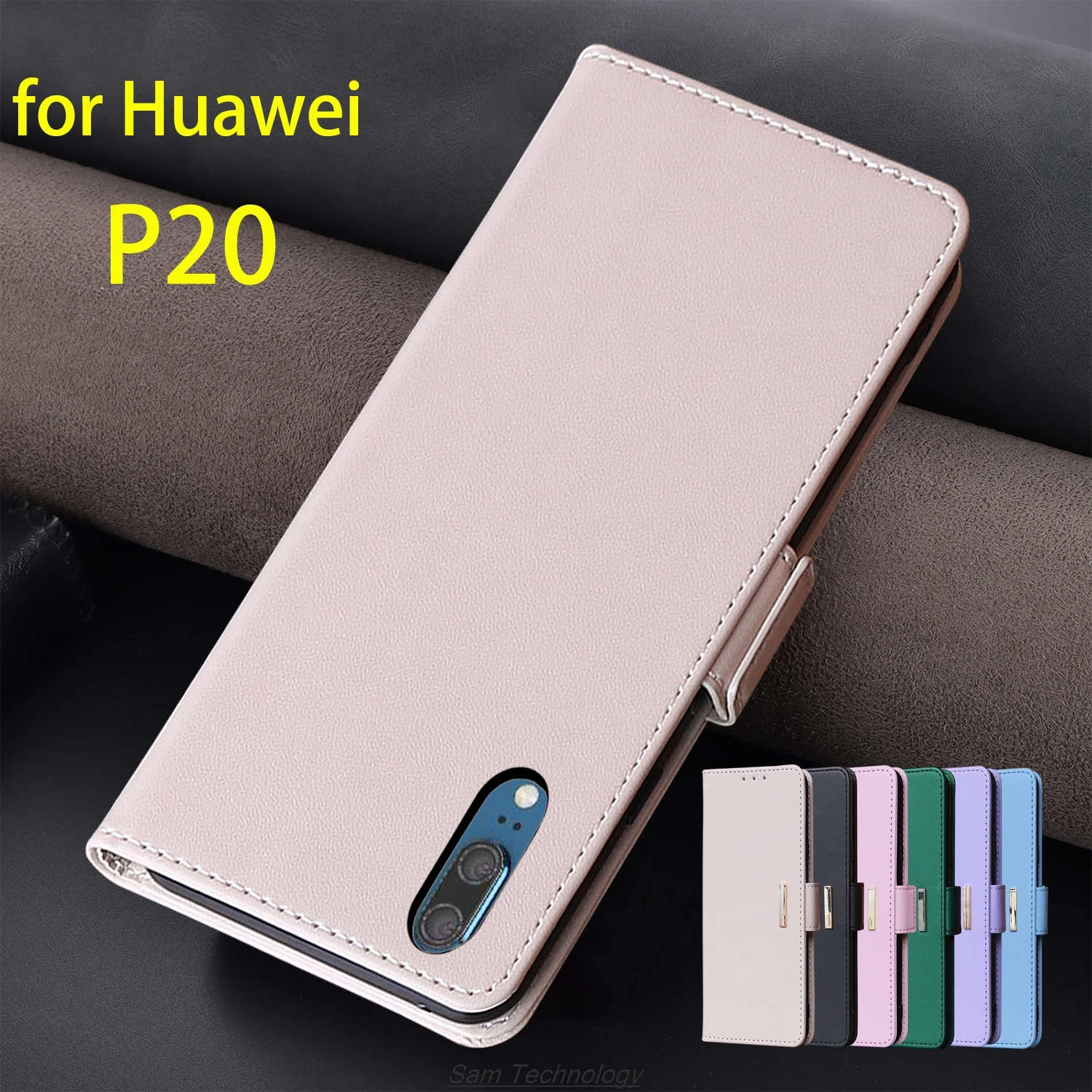 Magnetic buckle Leather Case for Huawei P20 5.8