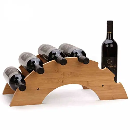 

Novelty Arch Bridge Shape Bamboo Wine Bottle Storage Rack