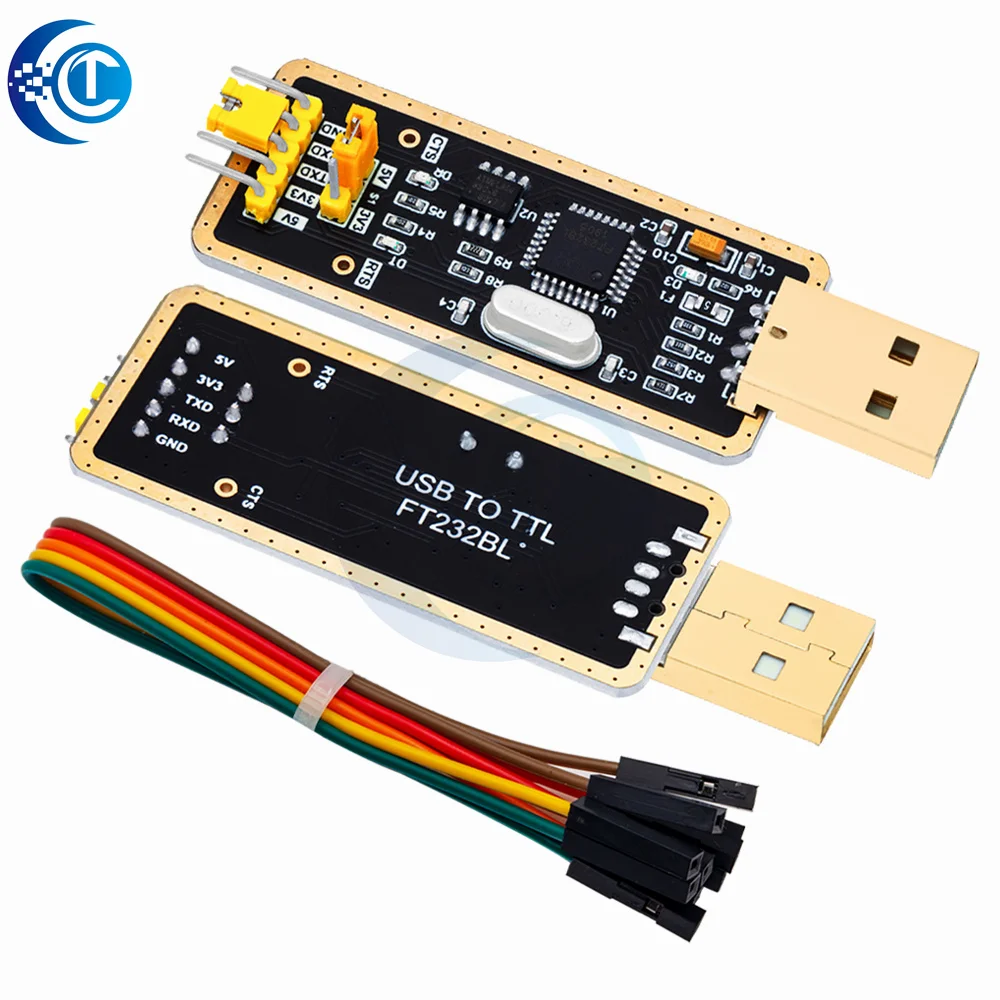 Módulo conversor USB para TTL UART: chip CH340G/CH340 com tensão comutável de 3,3 V/5 V