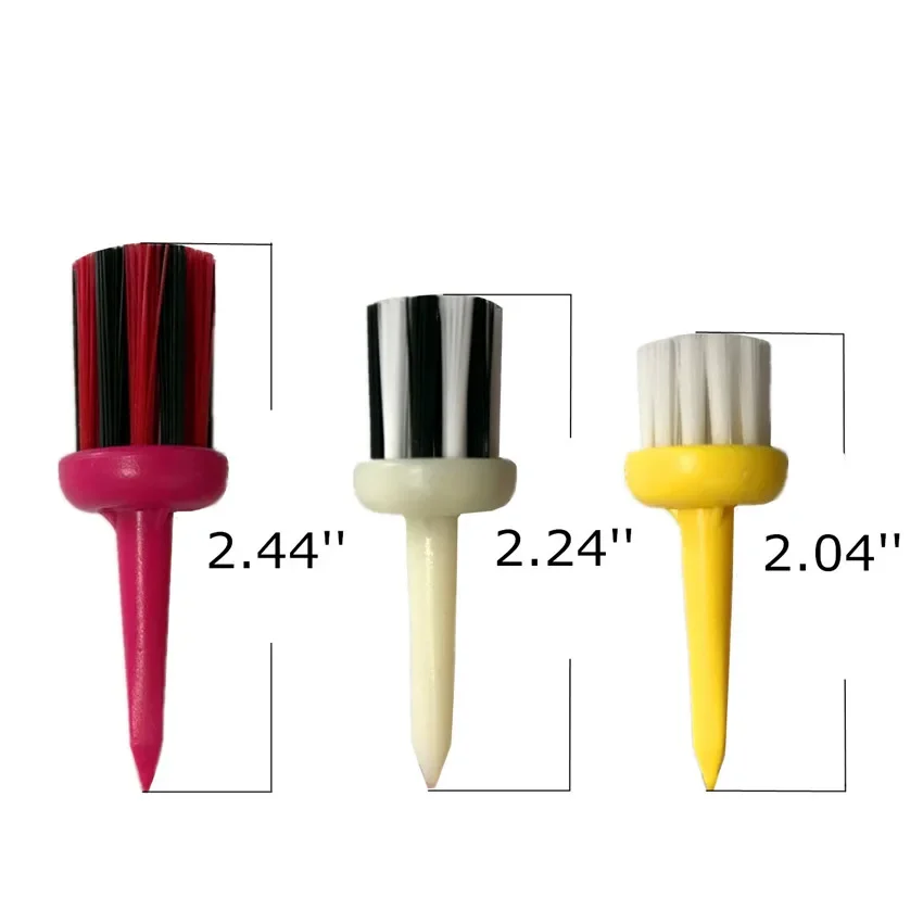 6/12/18 Pcs Durable Golf Tees Plastic Unbreakable Training Brush Tee Set Ball Holder Cleaner Tool Accessories Drop Shipping