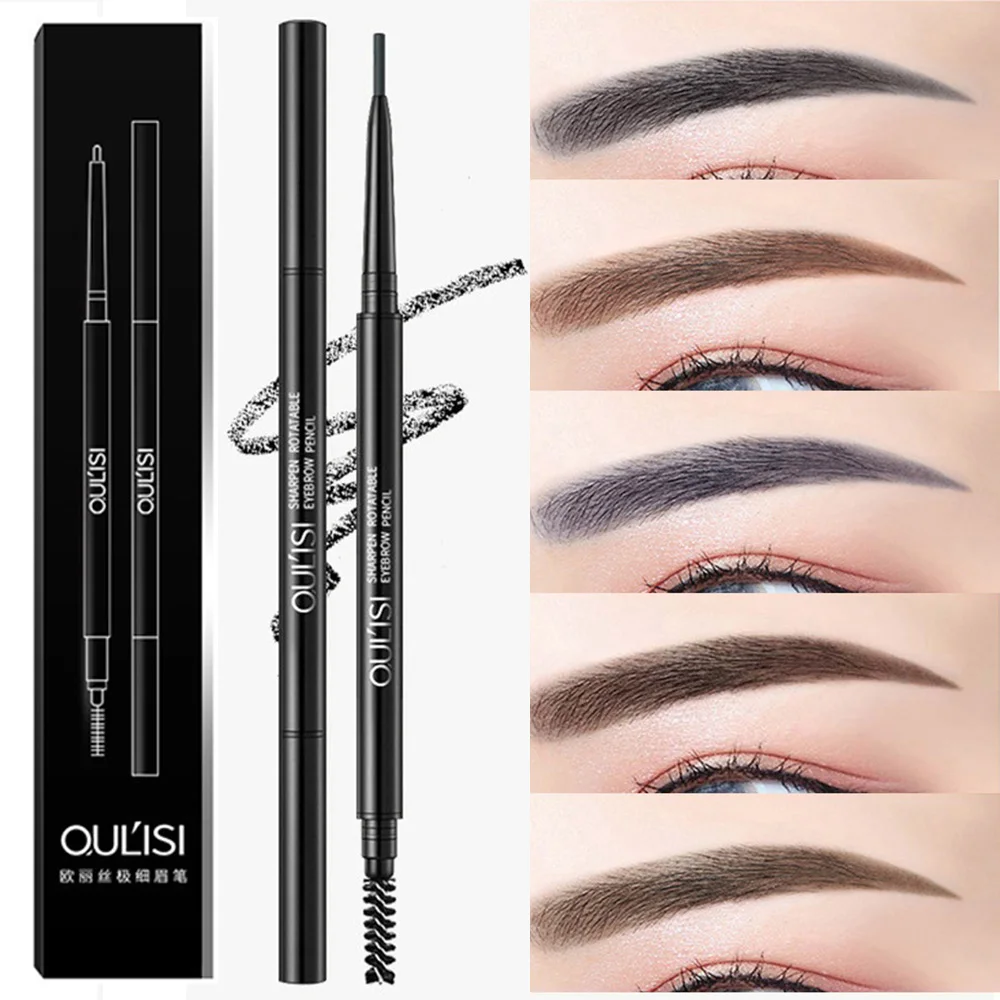 Cute Waterproof Black Brown With brush Eyebrow pen Tattoo Pen Eyebrow marker enhancers Eye Liner Pencil