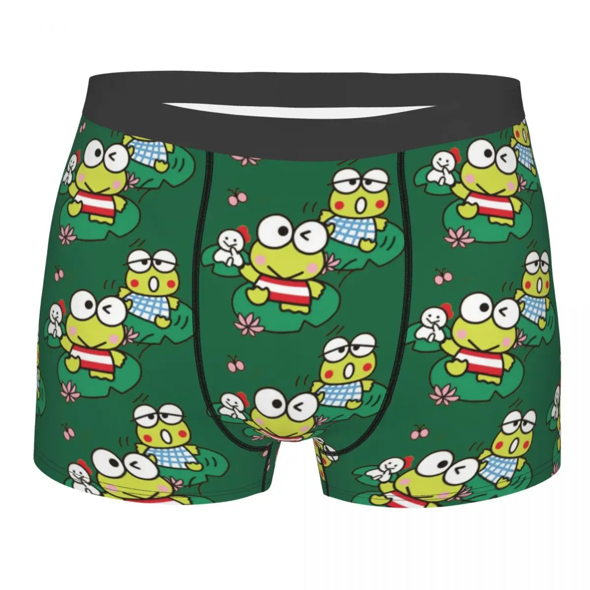 

Custom KeroKeroKeroppi Cartoon Underwear Men Breathable Boxer Briefs Shorts Panties Soft Underpants For Homme