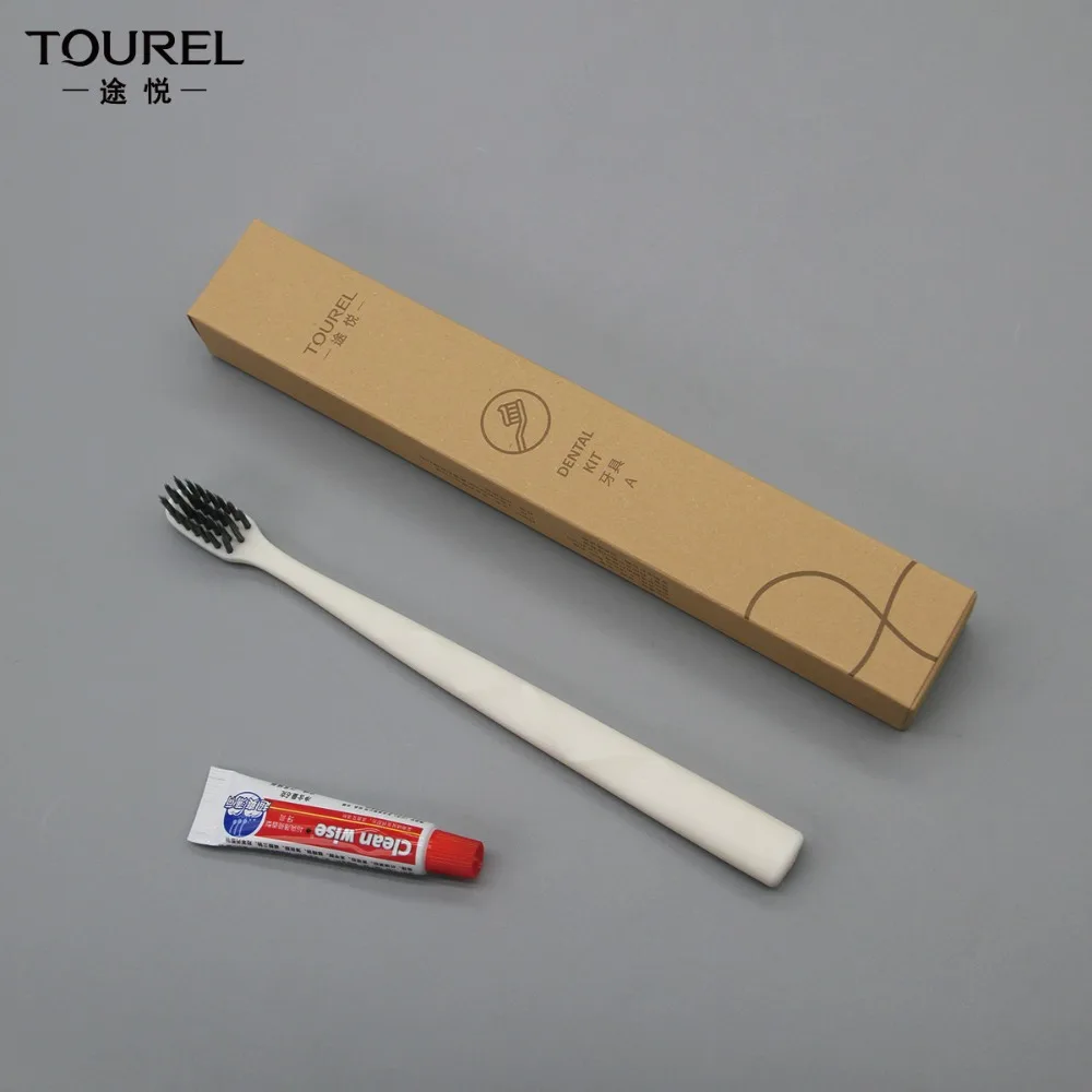 

Hotel Disposable Items Set Kraft Paper Toothbrush Toothpaste Guest House Toiletries Single Random Color 1PC