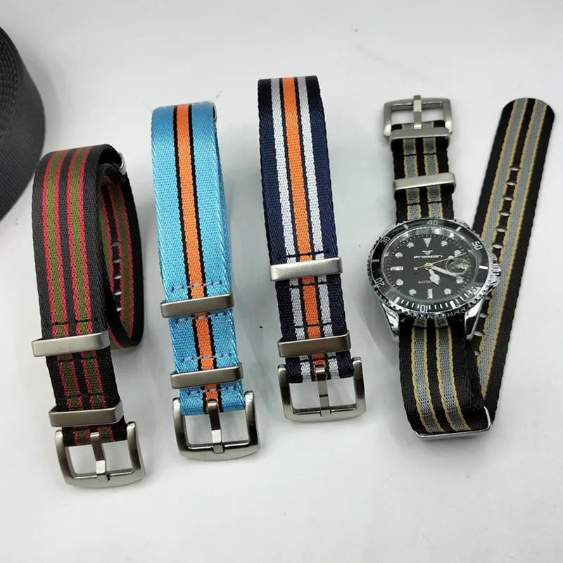 Bracelet de rechange en nylon premium NATO pour Omega/Rolex/Seiko, accessoires universels pour montres en tissu, 18 mm, 20 mm, 22 mm