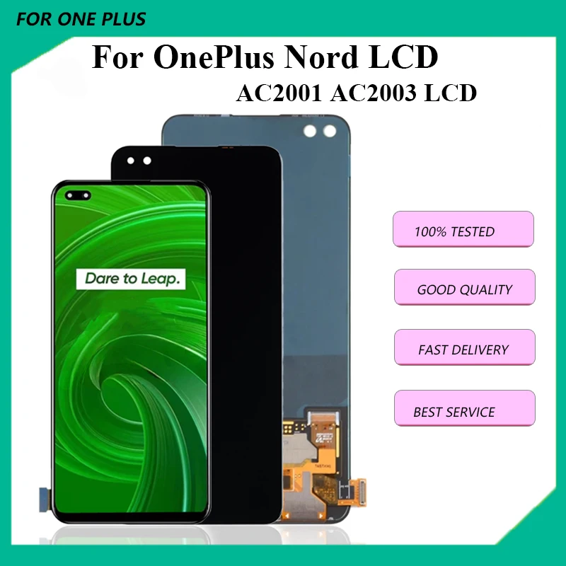 

ЖК-дисплей Oled для OnePlus Nord AC2001 AC2003, ЖК-дисплей, сенсорный экран, дигитайзер, панель в сборе для oneplus 8Z LCD