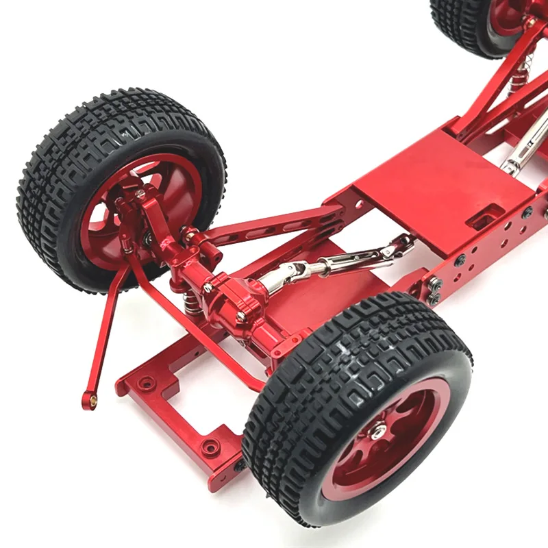 Mn 1/12 Mn168 リモートコントロールカースペアパーツ金属アップグレード修正フロントとリアドアブリッジフレームシャーシ