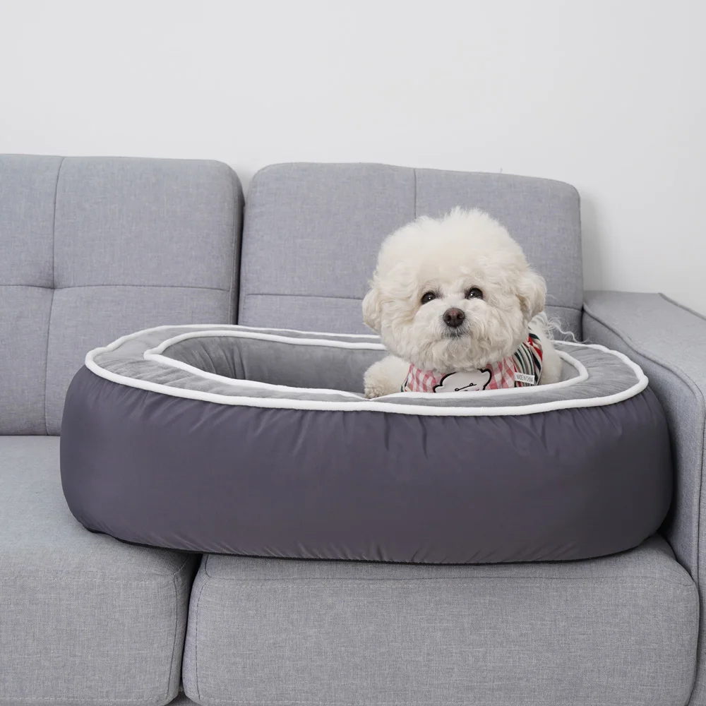 Cojín de aire táctil con forma de piscina, nido redondo para mascotas, nido para perros pequeños, estera para mascotas, cubierta exterior extraíble y lavable (mano era