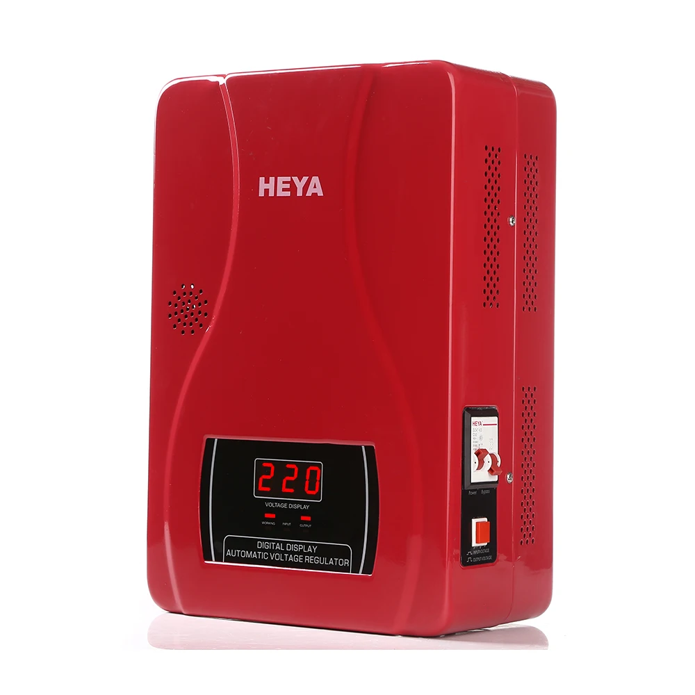 HEYA مثبت على الحائط 8KW 10KW 220V منظم جهد أوتوماتيكي أحادي الطور مثبت سعر AVR