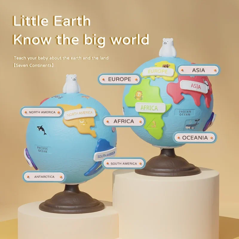 

Montessori Science Learning Globe Toys Playing Toy Geography Toy STEAM Education for Kids