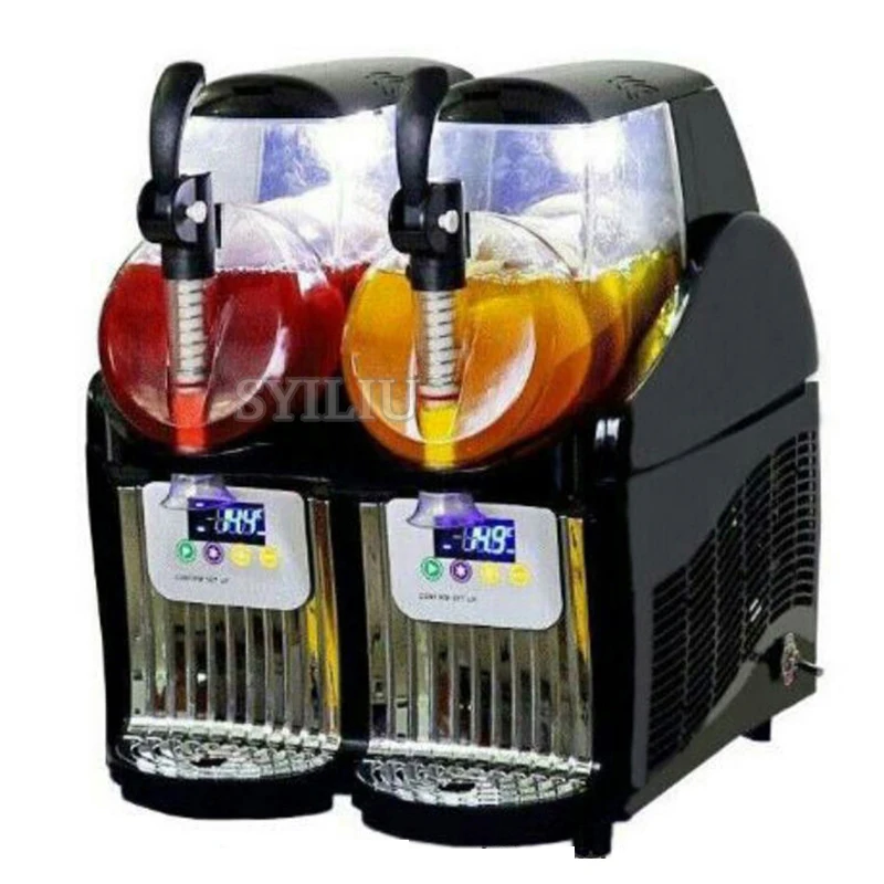 Slot Snow Melting Machine Snow Mud Ice Beverage Cold drink Machine Double Tank Slush Ice Cream Machine