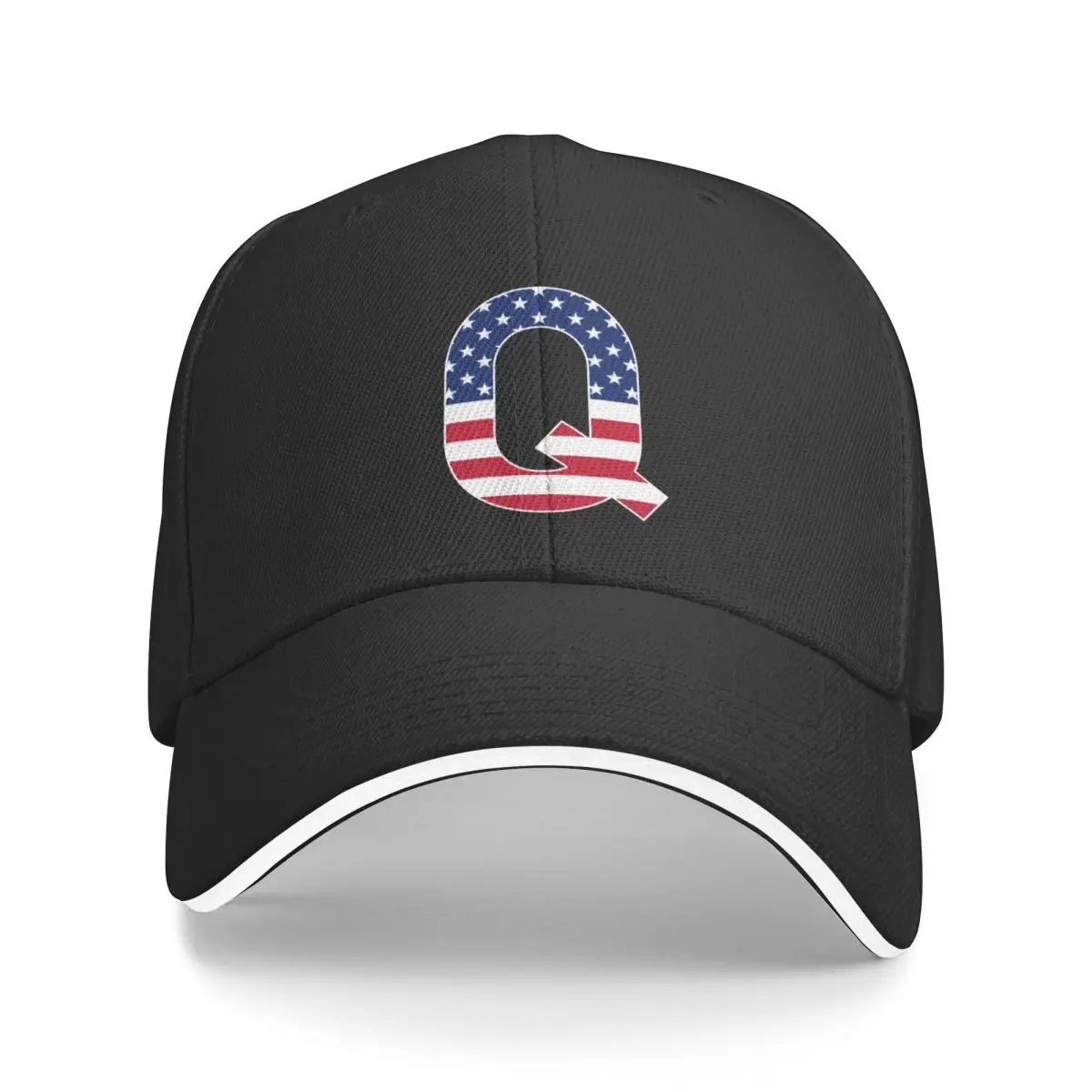 

Letter Q Capital Alphabet Q American Flag Gifts Baseball Cap party Hat Big Size Hat Vintage fashionable Men Women's