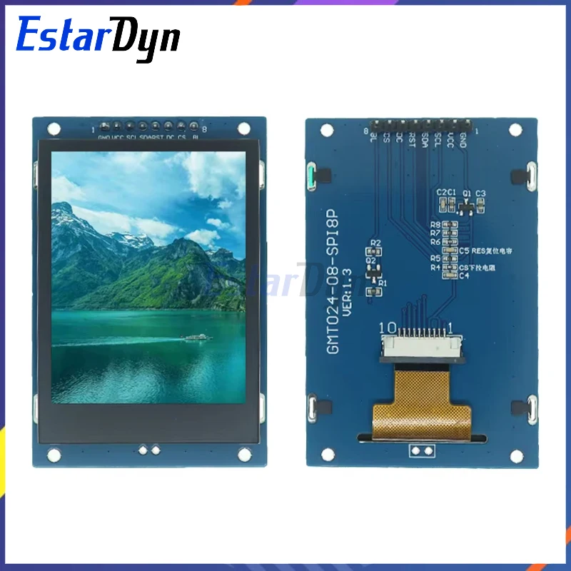Estardyn Layar LCD TFT 2.4 Inci ST7789 Layar Kecil 240*320 Modul Monitor LCD Layar Warna SPI