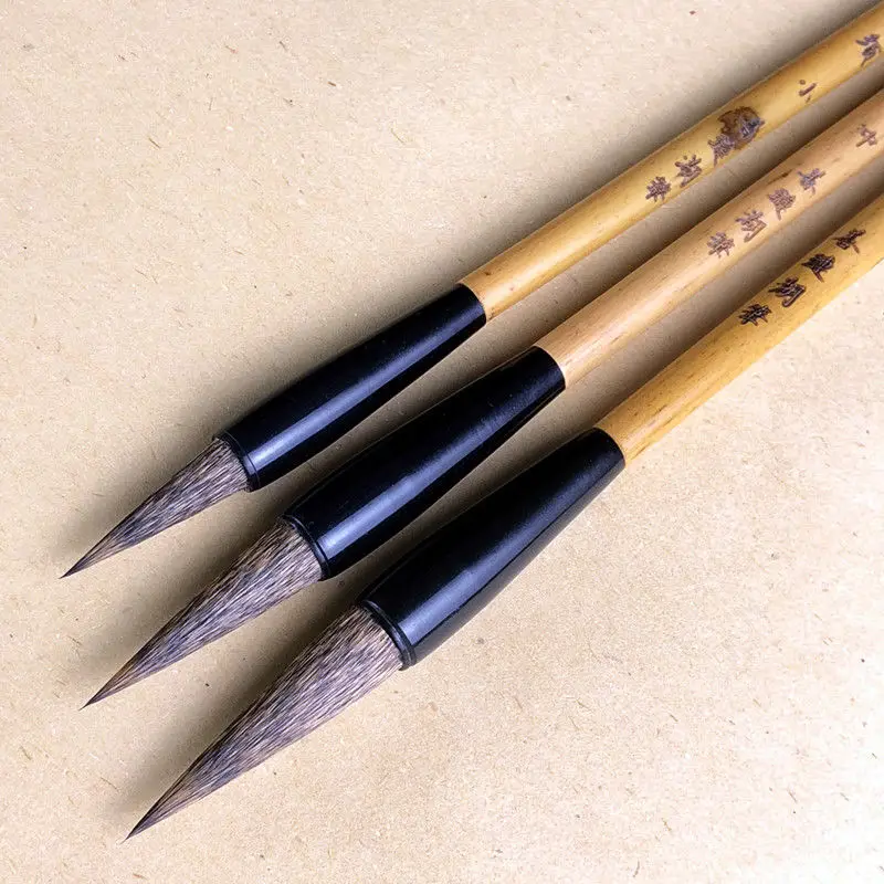 Mouse Whisker Brushes Set Chinese Calligraphy Brushes Chinese Calligraphy Regular Script Writing Brush Clerical Script Brush Pen