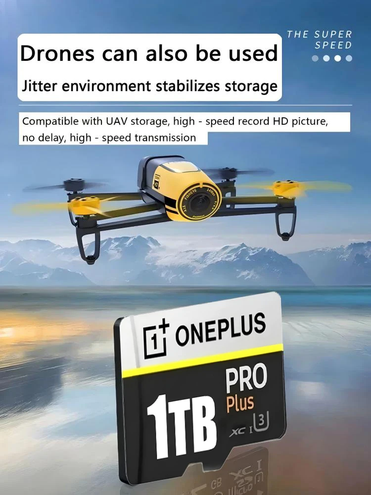 Tarjeta SD OnePlus de 2TB de alta velocidad V30 A2 4K, tarjeta de memoria de 512GB, 256GB, 1TB, adaptador Micro TF SD para uso cruzado en teléfonos inteligentes/tabletas/PC 6
