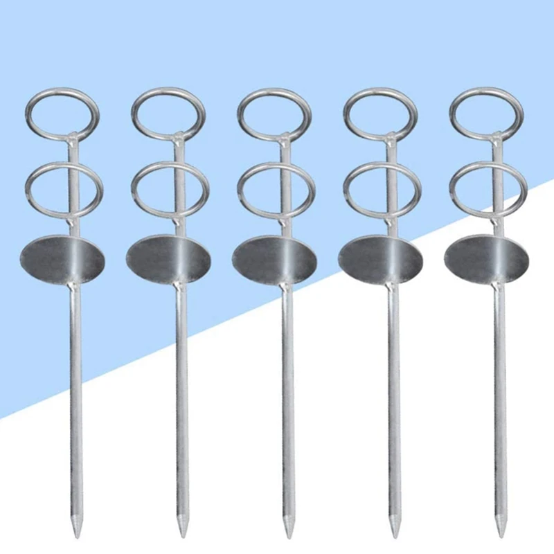 5 Pcs Fishing Rod Holder Ground Pole Holder Stainless Steel Fishing Rod Storage Rack Fishing Tool Supplies