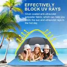 クイック自動ポップアップビーチテント-upf50-防水ポータブル折りたたみ屋外キャンプ釣りハイキングピクニックサンシェードシェルタ텐트