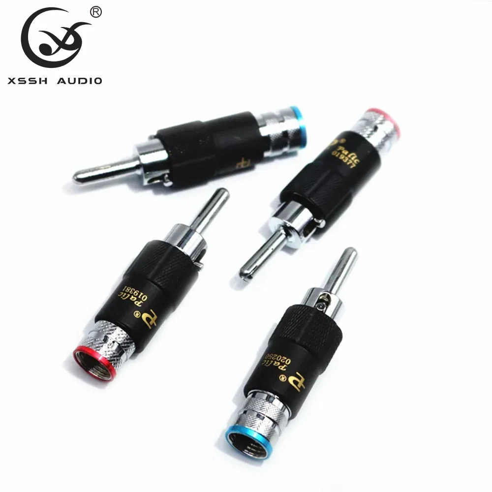 Speaker Jack YIVO XSSH OEM ODM DIY Hi-end 8pcs Copper Rhodium Plated Audio Video 8mm Self-locking Male Connecter Banana Plug