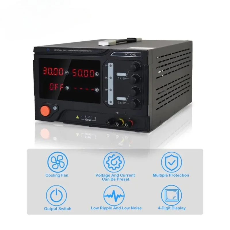 

Black 30V 20A 30A 50A 60A 80A 100A 150A 200A High Precision Wide Range Adjustable DC Regulated Laboratory Power Supply