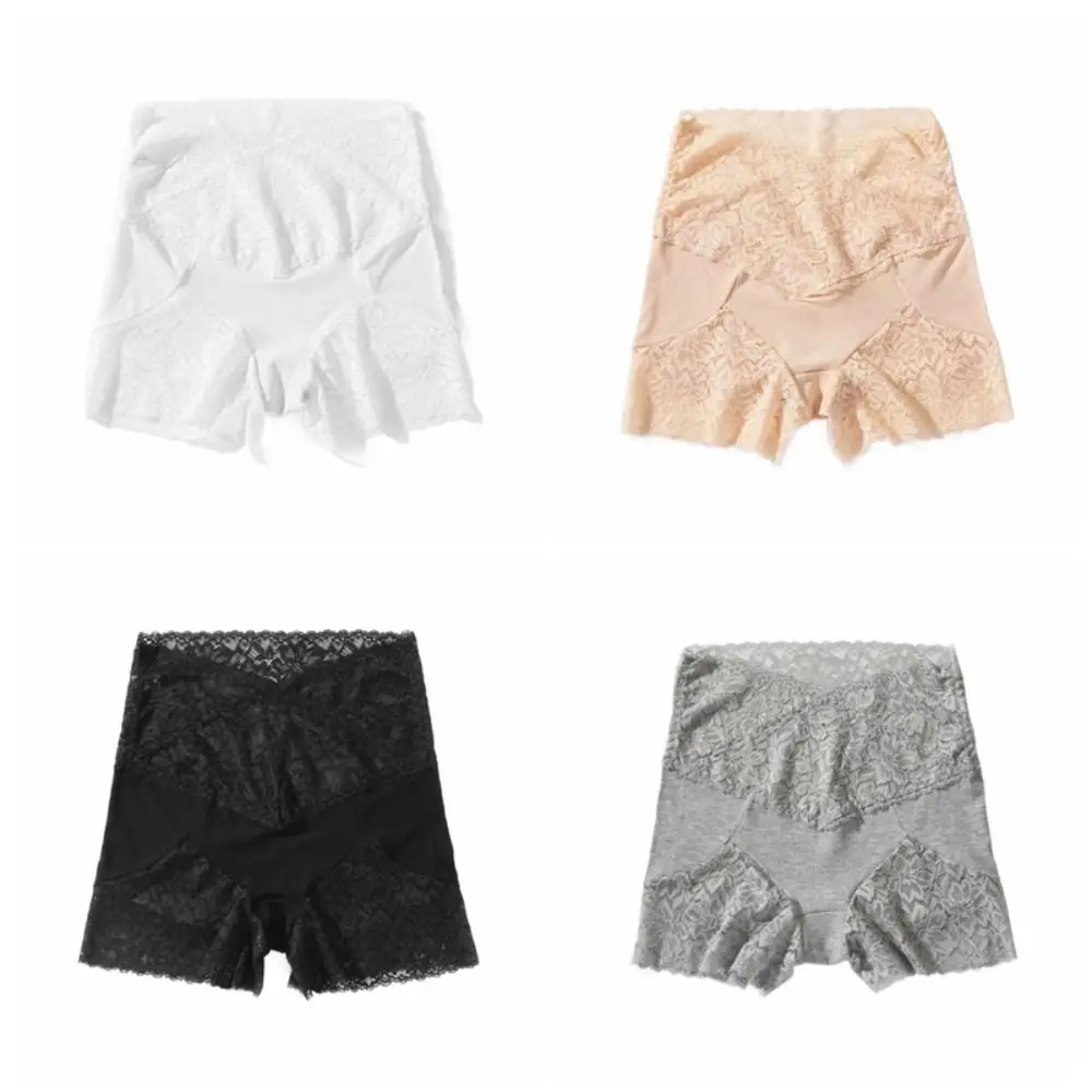 Süße transparente Spitze Sicherheitshose Bauchkontrolle hohe Taille nahtlose Shorts Mesh Blumen Unterwäsche Damen Leggings Shorts Sommer