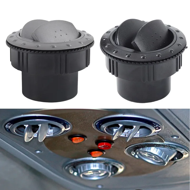 

Black Closeable Rotatable 75mm Air Vent Outlet Air Conditioning Grill Cover Warm Heater Roof Ventilation Opening RV Auto Parts