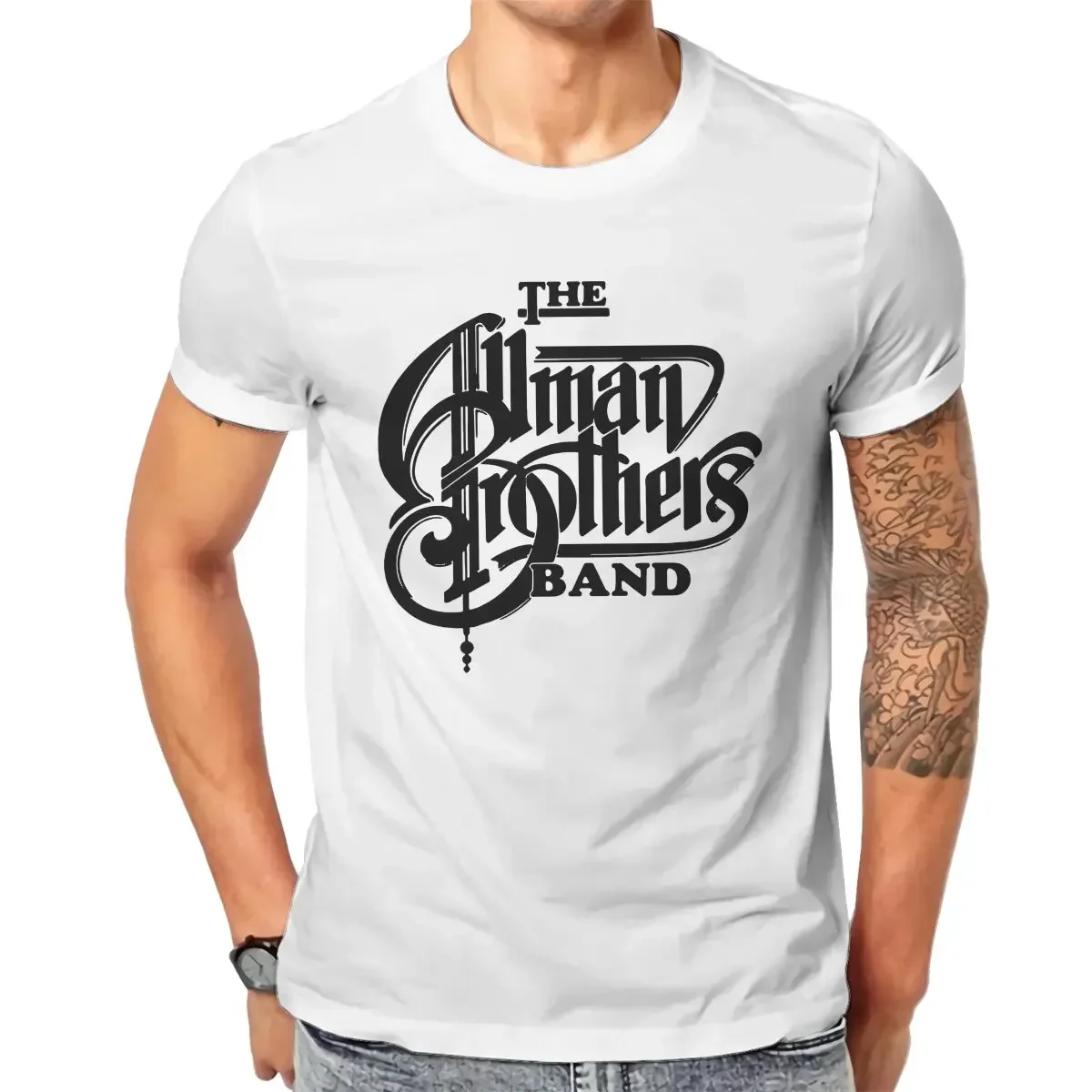 Novelty The_Allman_Brothers_band T-Shirt Men O Neck Cotton T Shirts Short Sleeve Tee Shirt Gift Idea Clothing