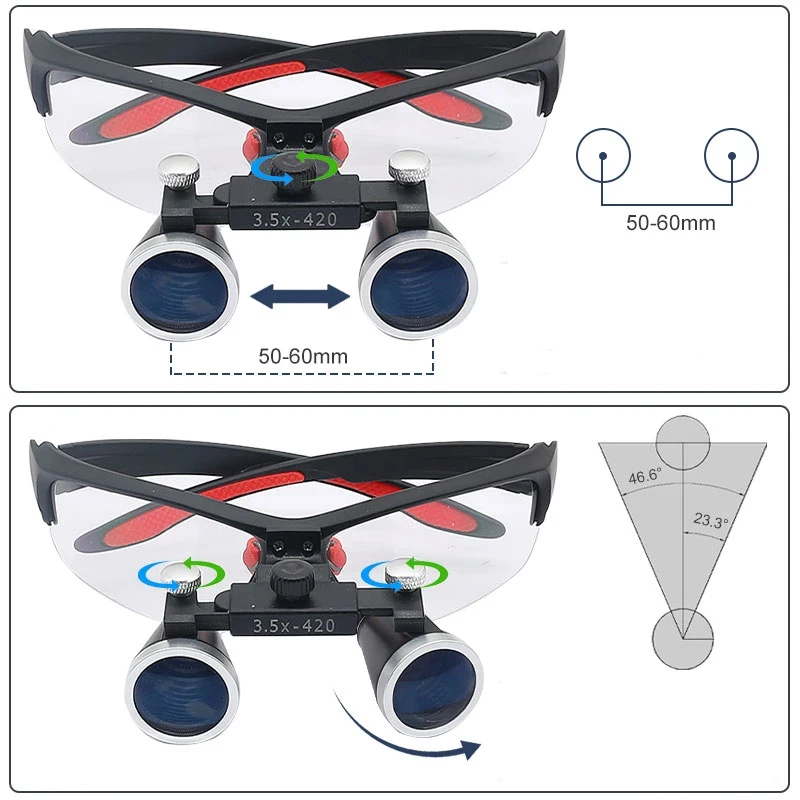 

5 Вт, 4 цвета, беспроводная фара, стоматологические хирургические лупы 2,5X/3,5X, новая оральная медицинская бинокулярная хирургическая лупа, лабораторная хирургия