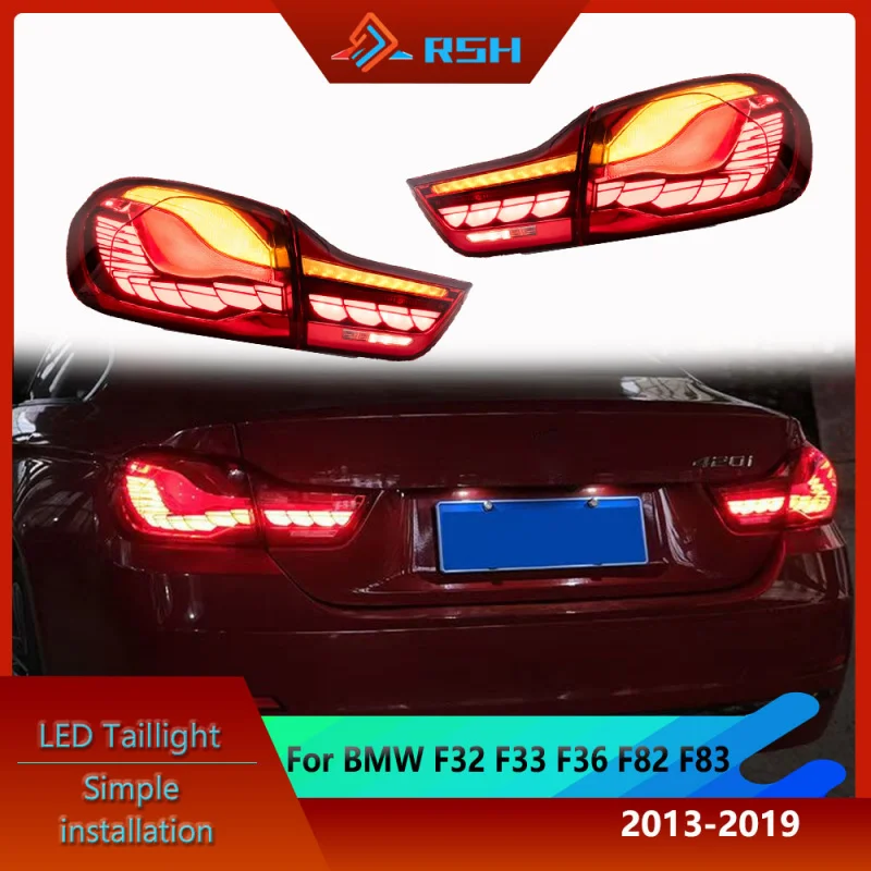 

Auto Parts Taillight For BMW 4 Series M4 F32 F33 F36 F82 F83 GTS Dragon Scale LED Tail Light 418 420 430 Rear Lamp Plug And Play