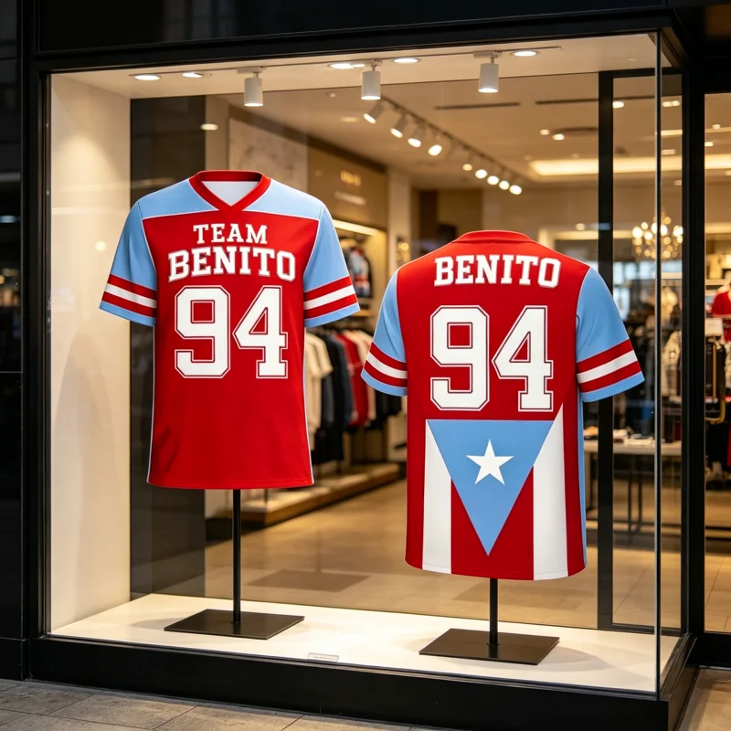 Benito Rugby Trikot Benito Bowl Lx Halftime 2026 Trikot V-Ausschnitt Musik-Konzert-Outfit Geschenk Top Sommer Herren Damen Familie Kinder T-Shirts