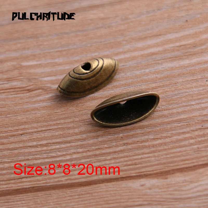 16pcs 8*8*20mm Two Color Receptacle Hollow Oval DIY Spaced Jewelry Accessories Charms For Jewelry Making