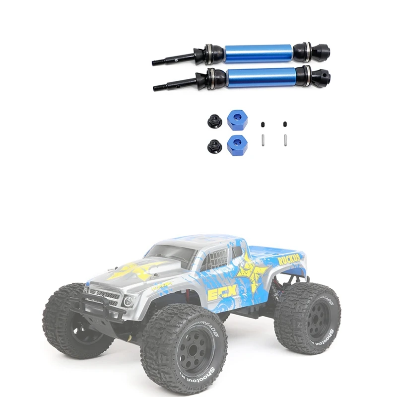 2Pcs Rear Drive Shaft CVD For 1/10 ECX 2WD Series Ruckus Torment Axe Brutus Circuit AMP RC Car Upgrade Parts