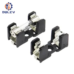 5PCS 5X20MM Glass Fuse Holders 5*20 10A 250V SMD insurance Panel Mount Fuse Holder