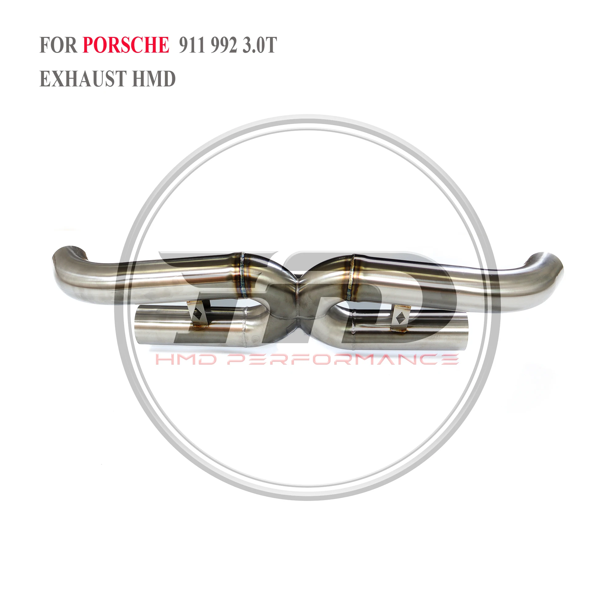 HMD Stainless Steel Exhaust System Performance Catback for Porsche 911 992 Carrera 3.0T X Pipe Without Valve