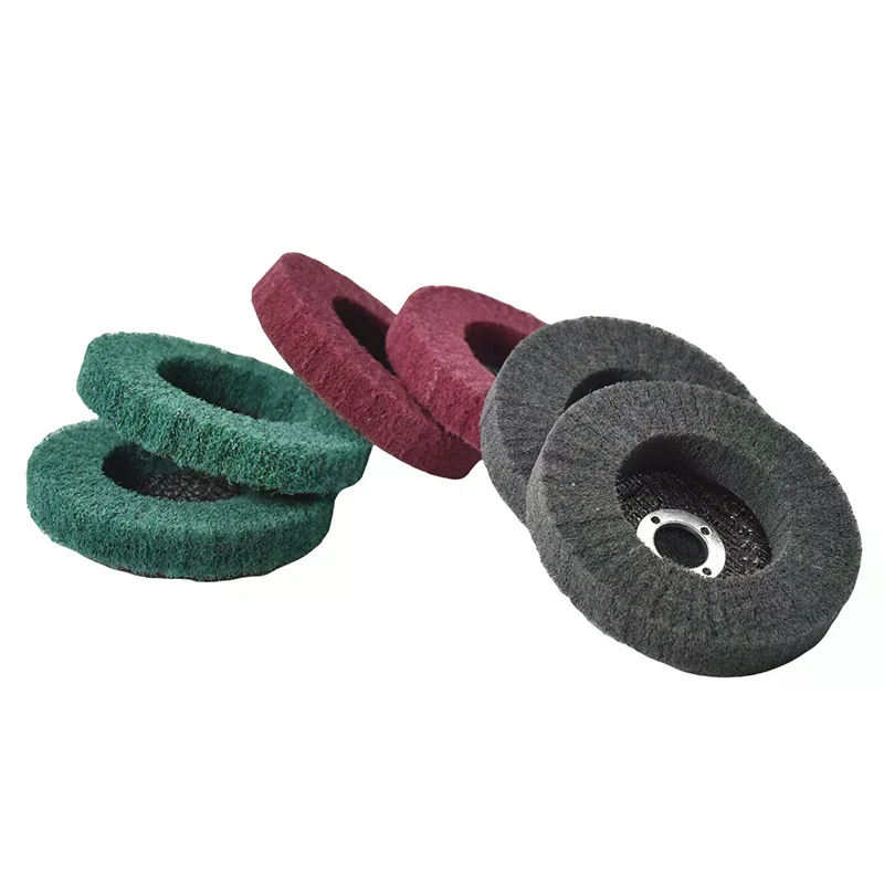 100/115/125mm Grinding Wheel For Angle Grinder Nylon Fiber Flap Polishing Wheel Disc 5 Inch Non-Woven Grinding Wheel Metal Wood