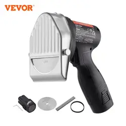 VEVOR Dönnerschneider 80 W Kebabschneider, Kabelloses Elektromesser Gyrosmesser, Türkisches Schawarma Dönermesser 0-8 mm Einstellbare Dicke, Commercial Kebab Slicer mit 100 mm Klingen Schwarz