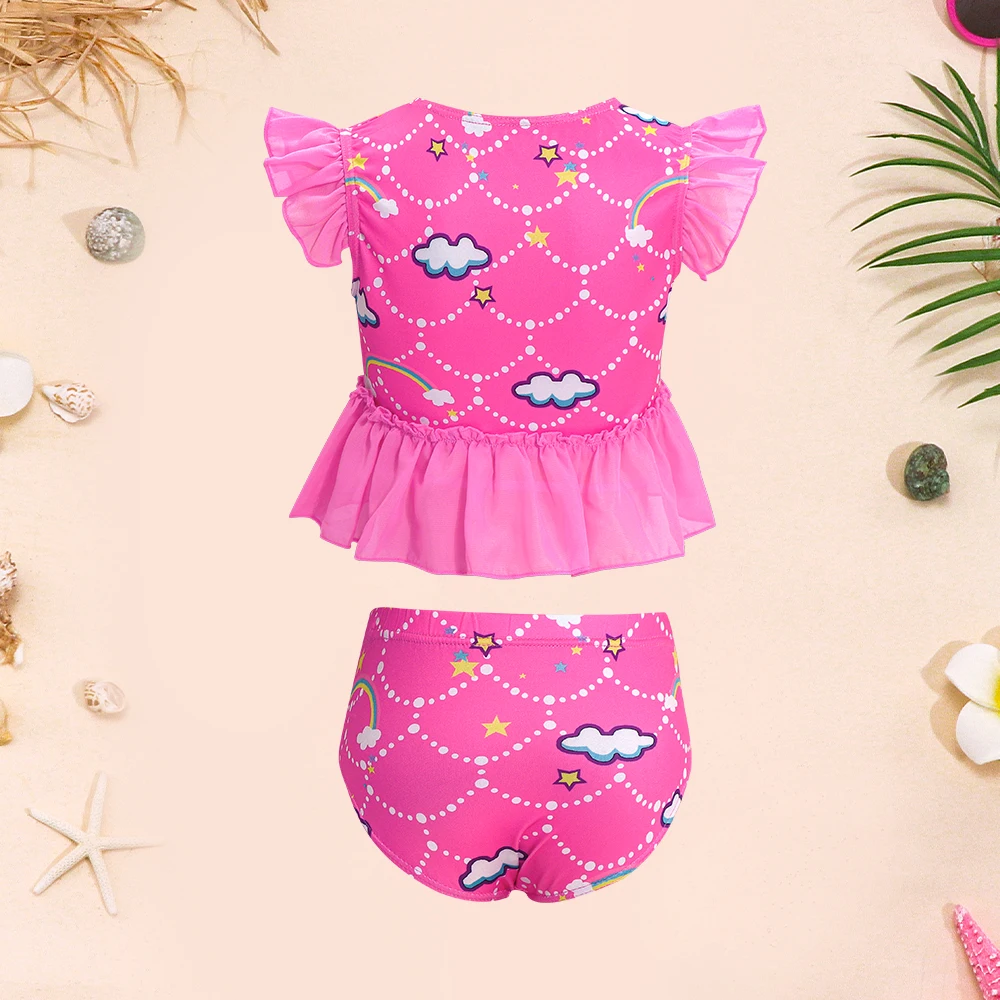 3PCS Meerjungfrau Schwänze Bademode Set für Schwimmen Mädchen Prinzessin Badeanzug Sets Kinder Meerjungfrau Badeanzug Schwimm Kostüm – Detail 7