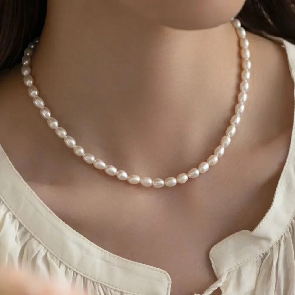 AAA 100% Perfect Selected Natural Freshwater Pearl Rice Shape Loose Spacer Bead Jewelry Making DIY Necklace Bracelet Accessories
