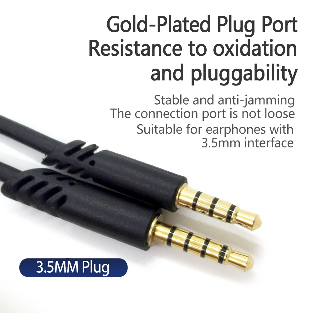 

3,5 мм JACK Мужской кабель для обновления гарнитуры длиной 2 м Игровая гарнитура Аудио линия с регулятором громкости микрофона для Logitech Astro A40 A10 A30