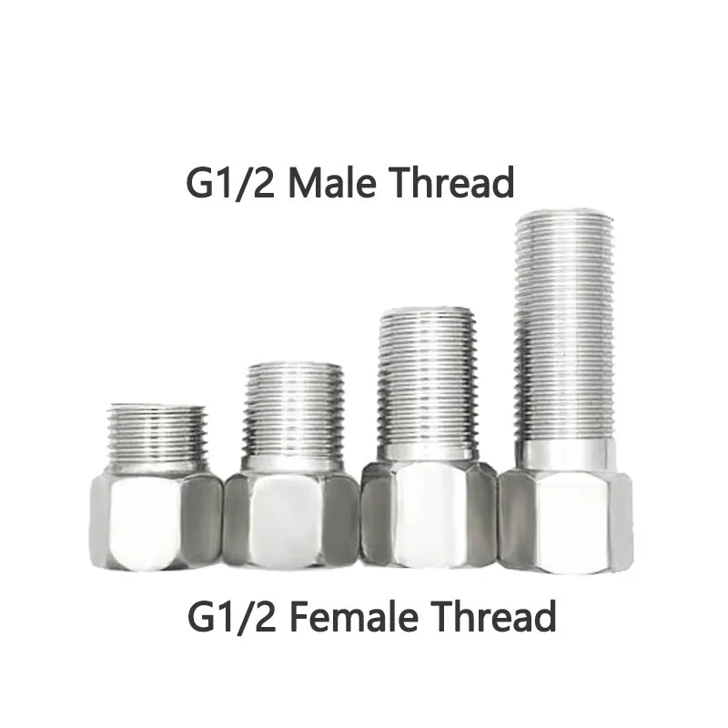 WASOURLF G1/2 Male Thread Adapter Transfer 1/2 Inci Female Connector Shower Bathroom Kitchen Part Brass Pipe Accessories